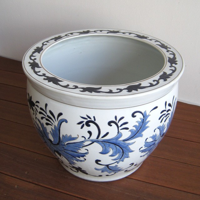 青花丸大魚缶 草花 大 鉢 水連鉢 めだか鉢 アジアン ビオトープ 観葉植物 特大 14号の通販はau Pay マーケット ウッドギャラリー樹