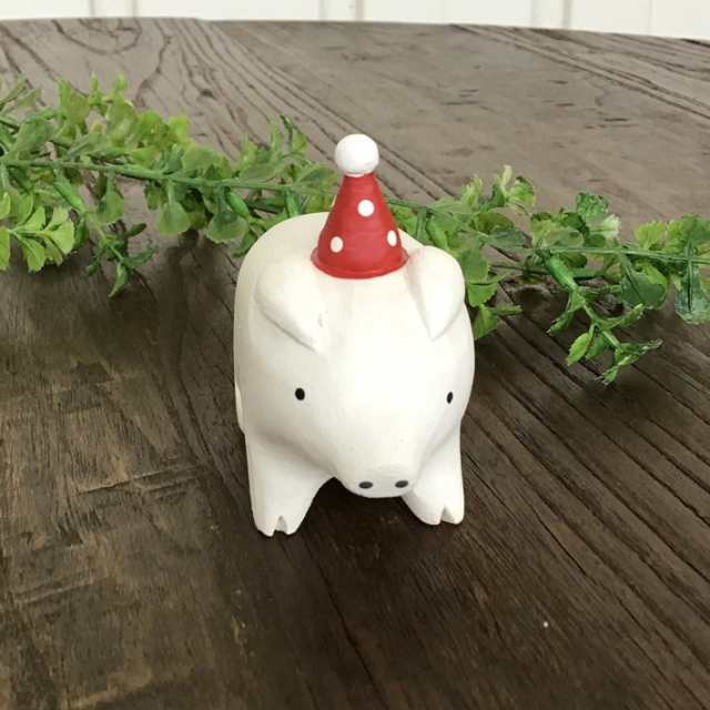 サンタ ブタ Pig ぶた 豚 クリスマス 雑貨 置物 おしゃれ 可愛い