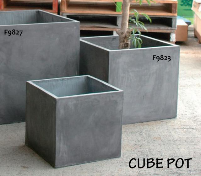 プランター ファイバーグラス ファイバークレイ キューブ Cube 植木鉢 鉢カバー 軽量プランターの通販は 16,132円