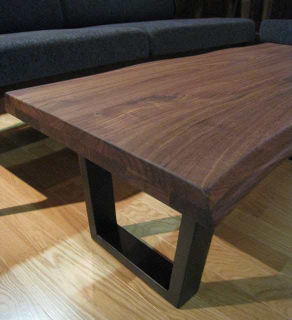 センターテーブル 100幅 ウォールナット カフェテーブル ローテーブル 北欧 おしゃれ かっこいい家具 一枚板風の通販はau PAY マーケット -  ウッドギャラリー樹