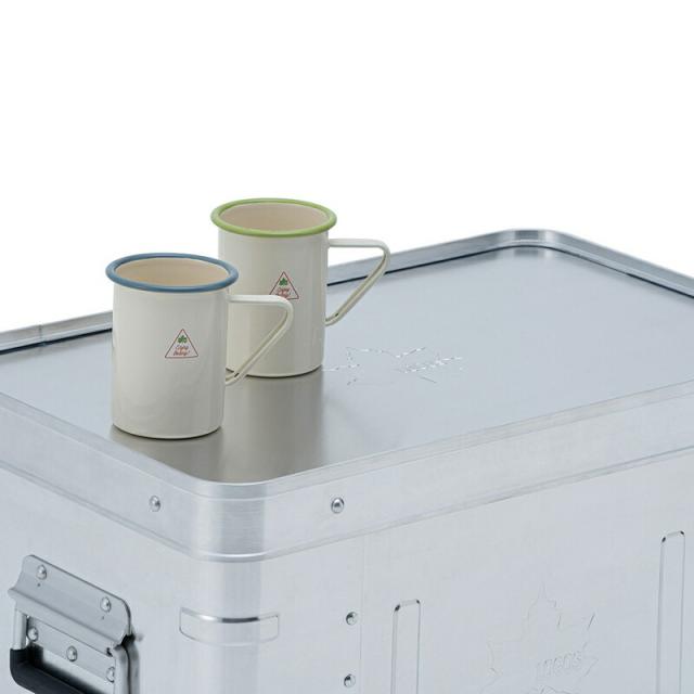 LOGOS/ロゴス LOGOS スタックコンテナ・20(蓋付)アルミ製コンテナボックス 蓋つきでテーブルにもなる 耐荷重約110kg 頑丈 スタッキング可の通販は