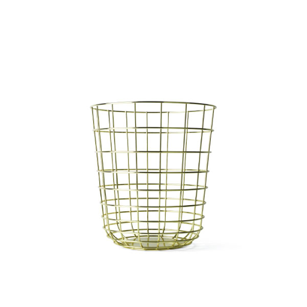 【送料無料】menu/メニュ ワイヤービン wire bin ブラス/クロム/コッパー シンプルデザインでどのインテリアシーンにもさりげなく馴染むワイヤービン 北欧ならではのデザインと色合いがおしゃれです_1