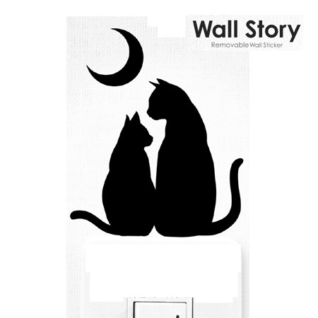 ウォールステッカー ウォールストーリー 猫 カップル 壁貼りシール 貼りなおし可能でおしゃれインテリアのアクセントに抜群ポイント消の通販はau Pay マーケット 7dials