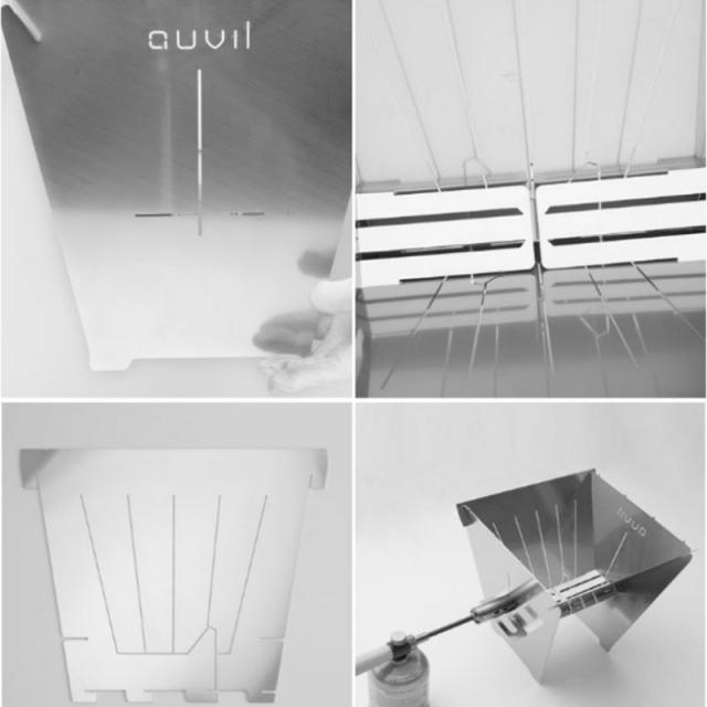 auvil/オーヴィル エッジキャンプストーブ 焚き火台 オーヴィルの4種類のストーブでLサイズのおしゃれ焚火台 ステンレススチール 2.8kg 耐久性良く燃焼力も抜群 収納コンパクト 組立式 専用収納バッグと網付 AVL-005