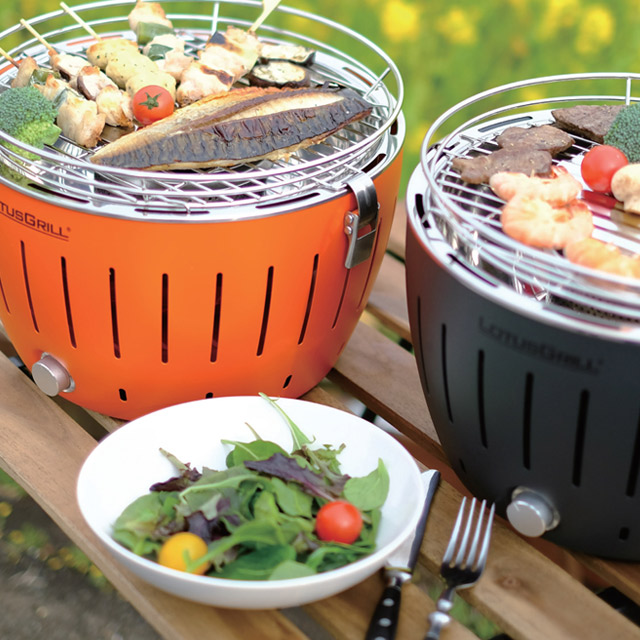 LOTUSGRILL XL スモークレスグリル　レッド Amazon.co.jp: ハーフェレ ロータスグリル お試し炭付 レッド G