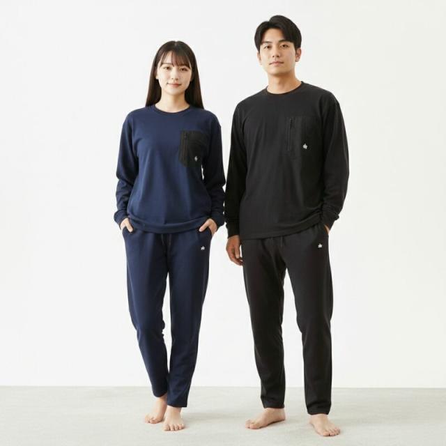 LOGOS ロゴス ボディリカバリープルオーバー 上下セット リカバリーウェア 長袖 長ズボン 疲労回復ウェア 男女兼用 一般医療機器 特殊繊維リゲインテックを採用した疲労軽減ウェア 着るだけで血行促進 吸湿速乾性の高い生地でさらっとした快適な着心地 ユニセックス_1