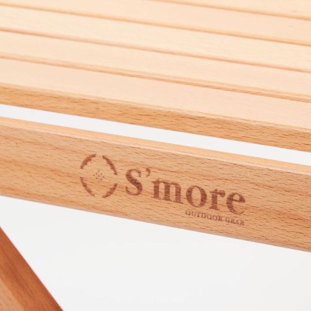 Smore/スモア ウッディロールテーブル M大きさ 生まれながら木の折り畳み速見表 納める袋付き添い人で持っていくもパウダーコンパクト 飾り気の無い組み立て 木製速見表で綿織物天幕やナチュラルテイストのキャンプサイトにぴったり 格好のいい速見表