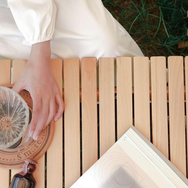 Smore ウッディロールテーブル　L Woodi Roll Table 】ウッディロールテーブル 天板は丸める木製