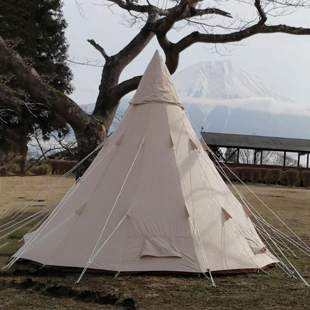 Smore/スモア Tippo300 ティピーテント ワンポールテント ポリコットンテント とんがり屋根のおしゃれなワンポールテント 難燃性 撥水加工で雨の日も安心 定員約5?6人 上部はベンチレーションの開閉可能_7