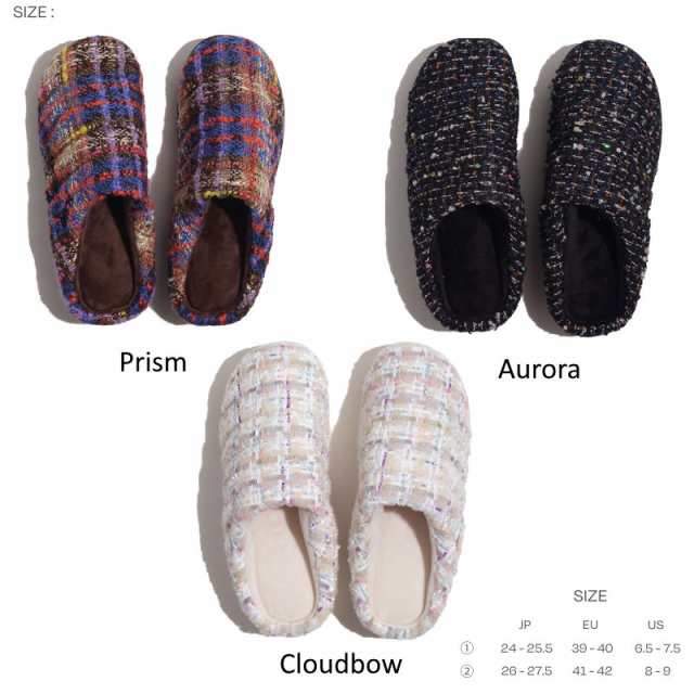 サンダル 「SUBU」TWEED Cloudbow Aurora Prism