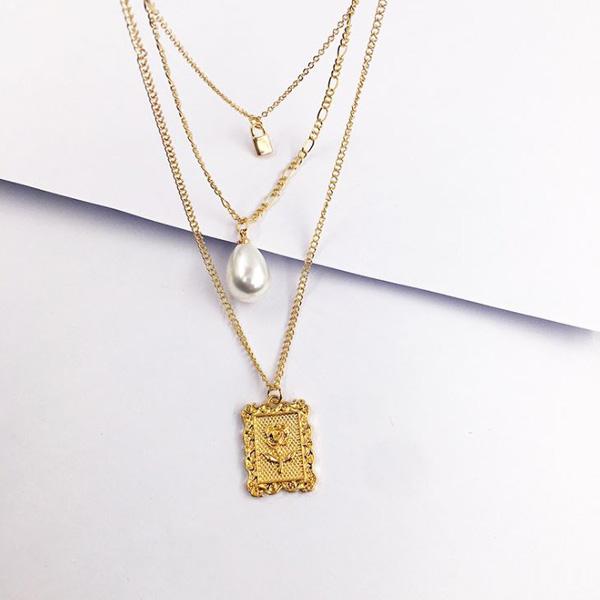三連 ネックレス 南京錠 パール バラ ゴールド カジュアル 上品 チェーン お洒落 アクセサリー 春 夏 韓国 個性的 プチプラ 人気 キレイの通販はau Pay マーケット アクセサリー通販 Glam