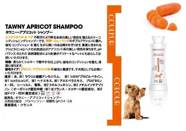 クーポン配布中!! INO BIOGANCE バイオガンス タウニー・アプリコット シャンプー 犬用 4L 業務用 大容量 弱酸性 艶の通販は