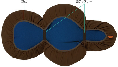 アロン化成 OneAid ワンエイド リラクッション ベージュ＋カバー(ブラウン) M ペット用 中型犬 姿勢 サポート 老犬 ペット用介護 足腰サポート リラックス_1