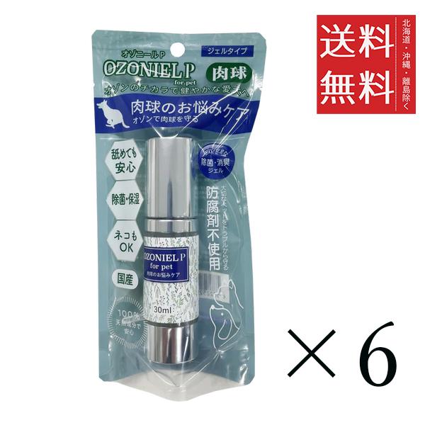 カモス OZONIEL for pet オゾニール P ジェルタイプ 肉球のお悩みケア 30mL×6個セット まとめ買い 犬猫 ペットケア