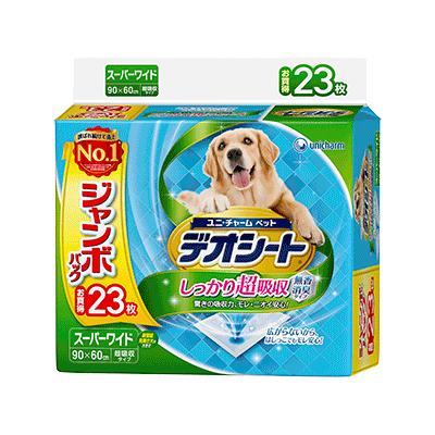 【４個セット】デオシートしっかり超吸収無香消臭タイプスーパーワイド23枚