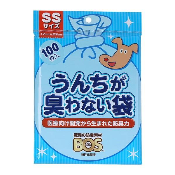 【30個セット】クリロン化成 うんちが臭わない袋BOS ペット用SSサイズ 100枚入り