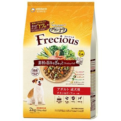 【4個セット】ユニ・チャーム グラン・デリ Frecious アダルト 成犬用 チキン＆ビーフ入り 2kg