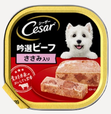 【96個セット】 マースジャパンリミテッド シーザー吟選ビーフささみ入り100g