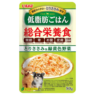【96個セット】いなばペットフード  低脂肪ごはんとりささみ＆緑黄色野菜50g