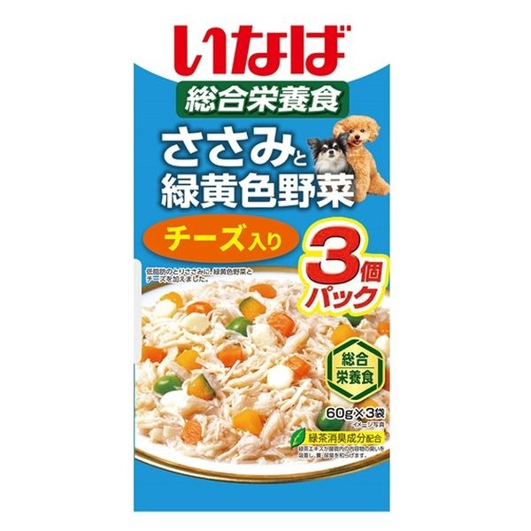 【32個セット】いなば ささみと緑黄色野菜チーズ入り60g×3袋