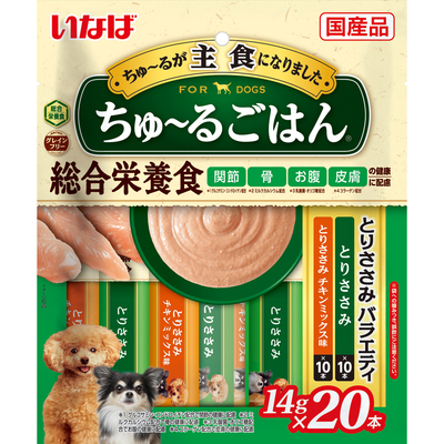 【16個セット】いなばペットフード  ちゅ〜るごはんとりささみバラエティ14g×20本