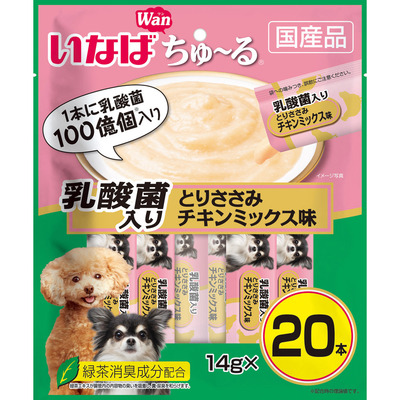 【16個セット】いなばペットフード いなばちゅ〜る総合栄養食とりささみビーフミックス味14g×20本