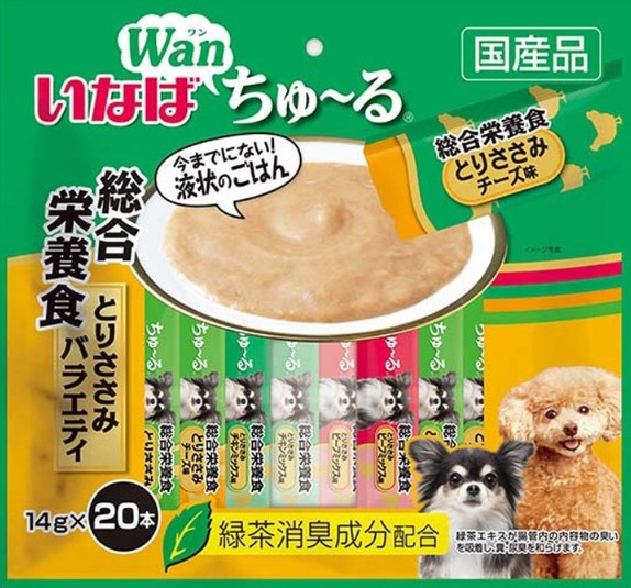 【8個セット】いなばペットフード ちゅ〜る 総合栄養食 とりささみバラエティ 20本入り