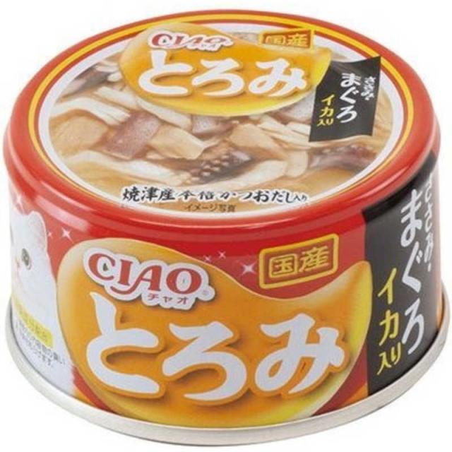 【36個セット】いなばペットフード CIAOとろみささみ・まぐろイカ入り80g