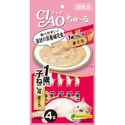 【48個セット】いなばペットフード  CIAOちゅ〜る1歳までの子ねこ用まぐろ14g×4本