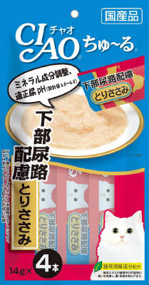 【48個セット】いなばペットフード CIAOちゅ〜る下部尿路配慮とりささみ14g×4本