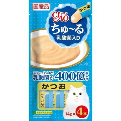 【48個セット】いなばペットフード CIAOちゅ〜る乳酸菌入りかつお14g×4本