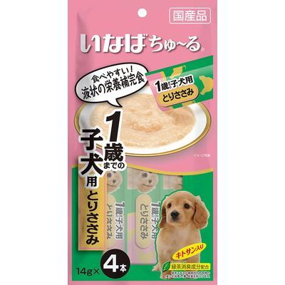 【36個セット】いなば INABA ちゅーる 1歳までの子犬用 とりささみ 14g×4本