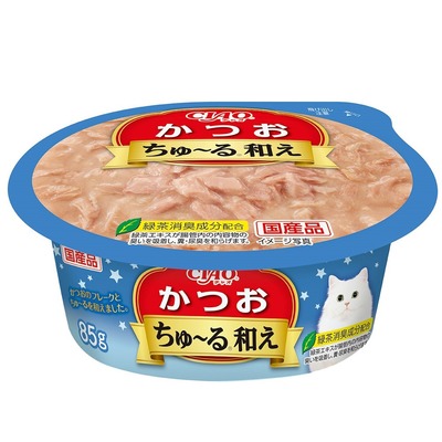 【48個セット】CIAOちゅ〜る和えカップかつお85g