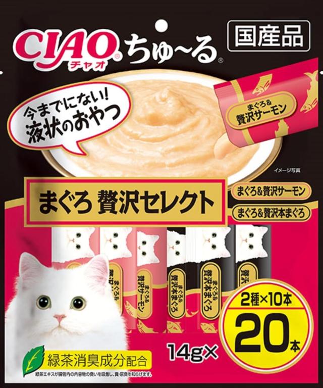 【8個セット】CIAOちゅ〜るまぐろ贅沢セレクト14g×20本