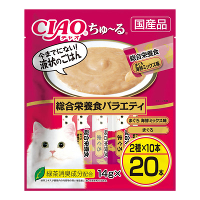 【16個セット】いなばペットフード CIAOちゅ〜る総合栄養食バラエティ14g×20本