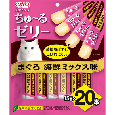 【16個セット】いなばペットフード  CIAOスティックまぐろ海鮮ミックス味15g×20本