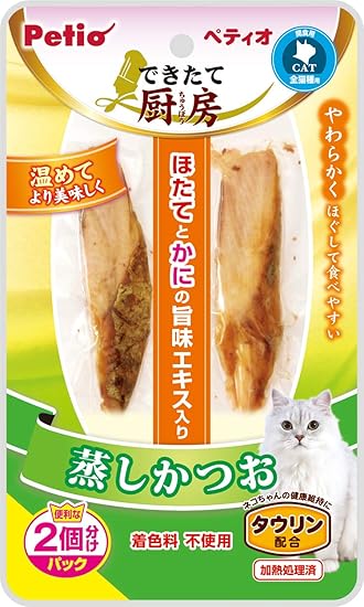 【60個セット】ペティオできたて厨房キャット蒸しかつお2本入