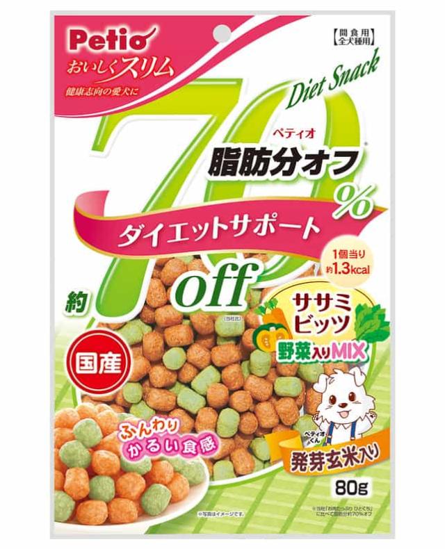 【30個セット】ペティオ  ペティオおいしくスリム脂肪分約70％オフササミビッツ野菜入りミックス80g