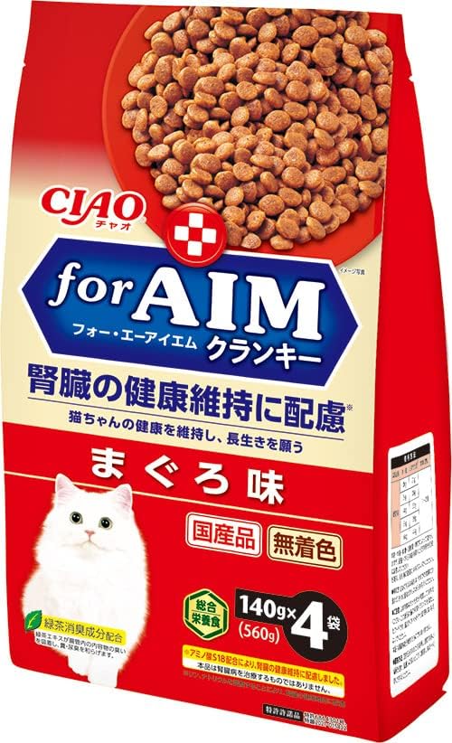 クーポン配布中!!  【4個セット】いなばペットフード CIAOforAIMクランキーまぐろ味140g×4袋
