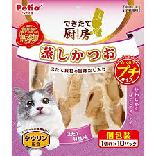 【12個セット】ペティオ ペティオできたて厨房キャット蒸しかつおプチほたて貝柱味1切れ×10パック