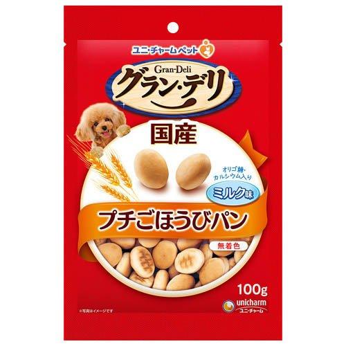 【72個セット】ユニ・チャーム グラン･デリきょうのごほうびプチごほうびパンミルク味100g