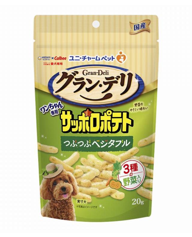 【36個セット】ユニ・チャーム グラン･デリワンちゃん専用サッポロポテトつぶつぶベジタブル20g