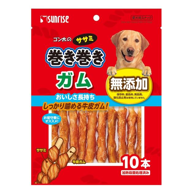【24個セット】ゴン太のササミ巻き巻きガム10本