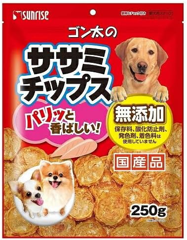 【25個セット】マルカン（サンライズ）ゴン太のササミチップス250g