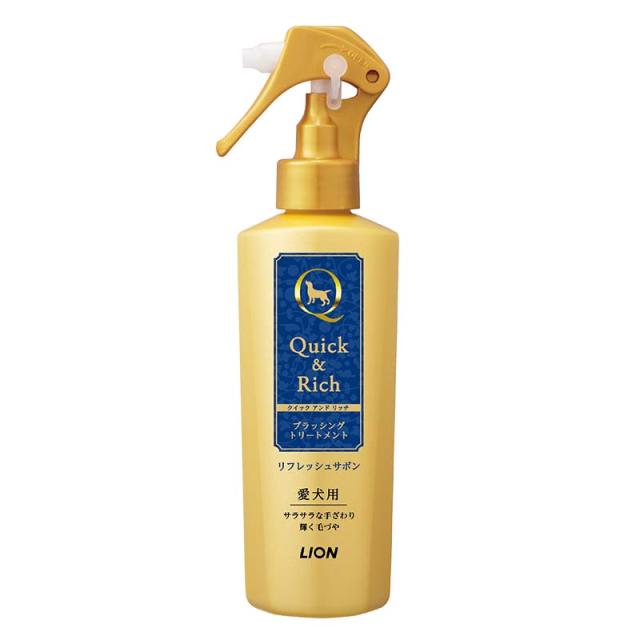 【24個セット】 ライオンペット クイック＆リッチ ブラッシングトリートメント愛犬用リフレッシュサボン200ml