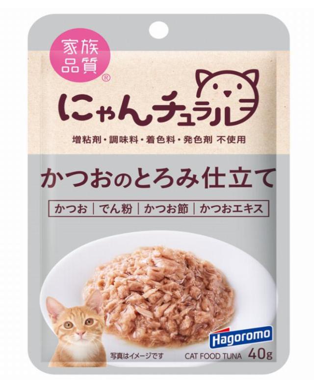【96個セット】はごろもフーズにゃんチュラルパウチかつおのとろみ仕立て40g