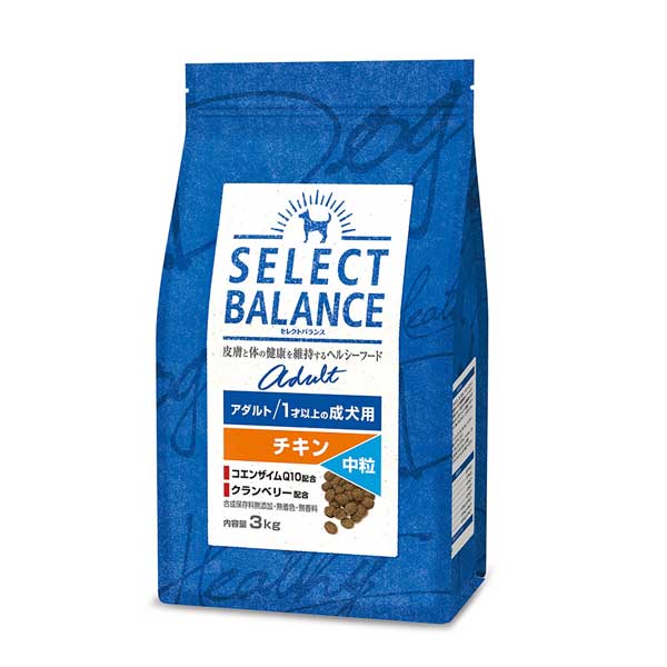 【4個セット】ベッツ・チョイス・ジャパン セレクトバランス アダルト チキン 中粒 1才以上 成犬用 3kg