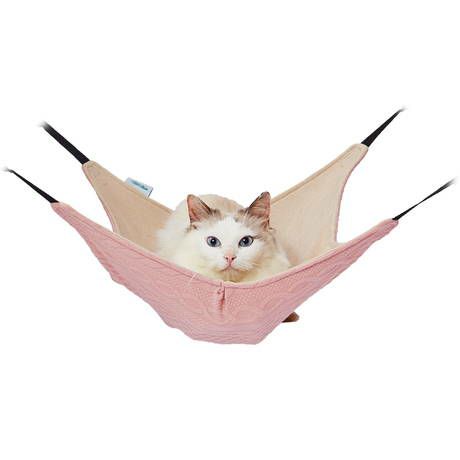 【4個セット】 Add.Mate 猫用ハンモック ニット生地の包まれにゃんモック ピンク