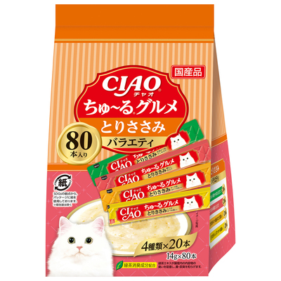 【2個セット】いなば CIAOちゅ〜るとりささみグルメバラエティ14g×80本 5,993円