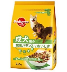 【6個セット】マースジャパンリミテッド ペディグリー成犬用旨みビーフ＆緑黄色野菜＆魚入り2.2ｋｇ